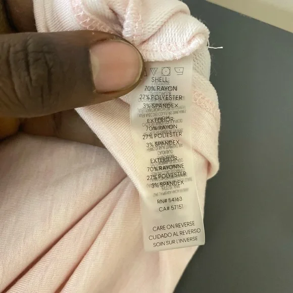 Women’s CALVIN KLEIN Pink Casual Athletic Clean Girl V Neck Dress Shirt Size L - Picture 12 of 12